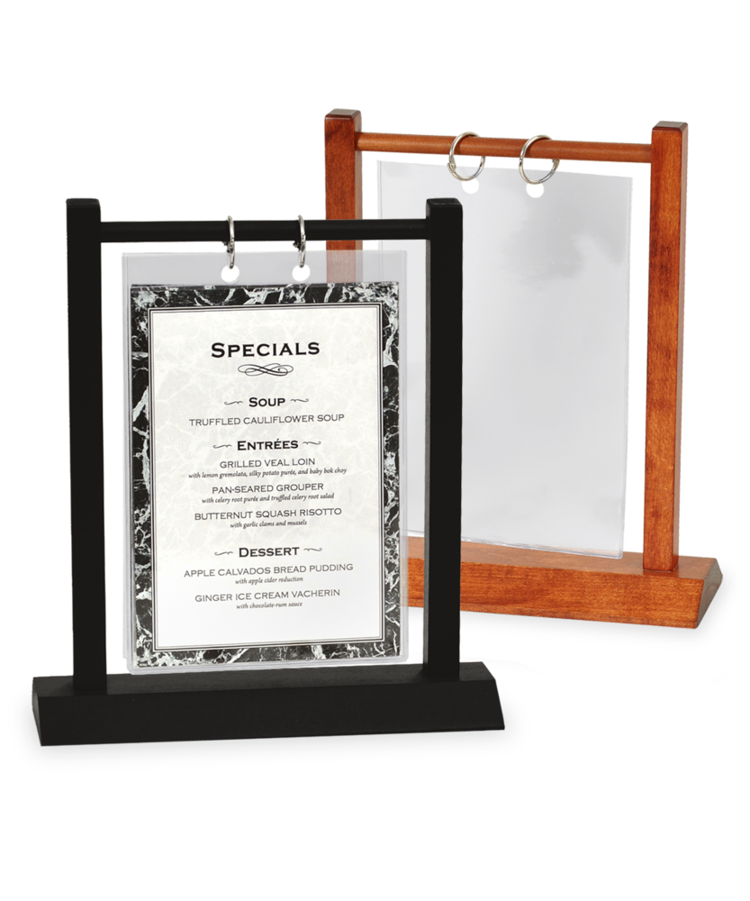 wooden double post menu holder menu holder flip chart