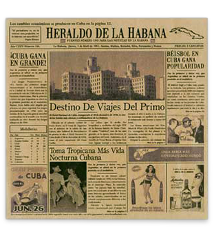 Heraldo de la Habana Cuban Newsprinted Tissue Liner