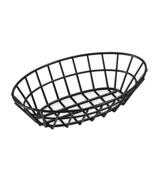 Oval Black Vinyl Coated Sandwich Basket