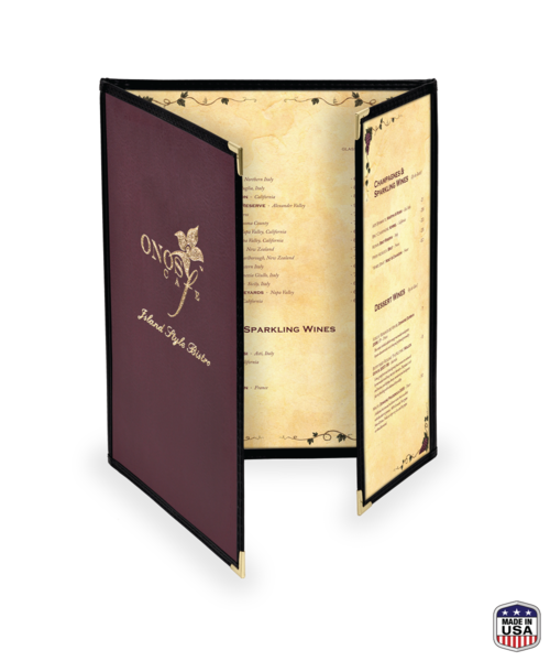 Two-and-a-Half Imitation Leather Menu Covers