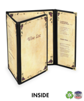 Continuous 3 1/2 Deluxe Cafe Menu Covers (Style #1335)