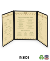 Triple (two fold/six view) Deluxe Cafe Menu Covers (Style #1330)