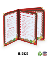 Quad Booklet (Eight View) Deluxe Cafe Menu Covers (Style #1350)