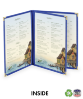 Six View Booklet Deluxe Cafe Menu Covers (Style #1340)