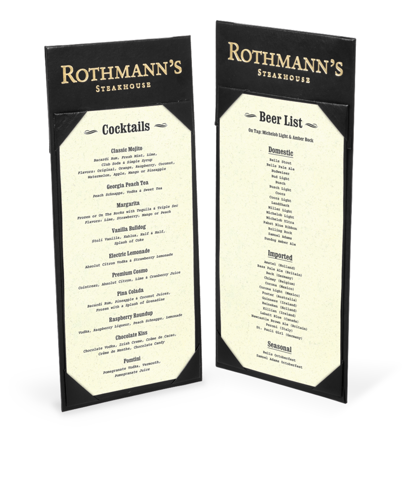 Details about   6-Pack 11.3" x 5" Double View Menu Covers PU Bar Cafe Restaurant Menu Holder 