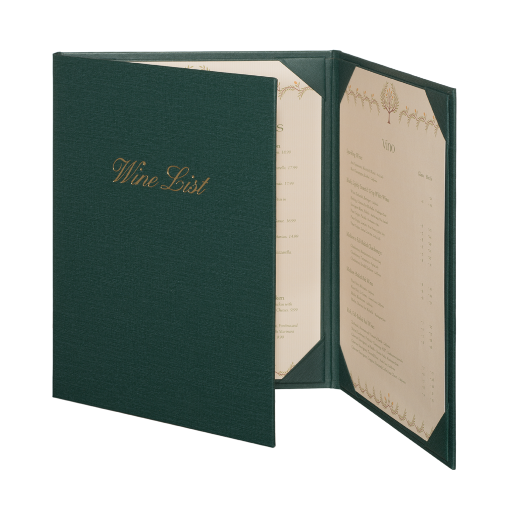 Clear Page Protectors for Casemade Menu Covers 8.5x11