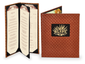 Faux Leather Basketweave Menu Covers image