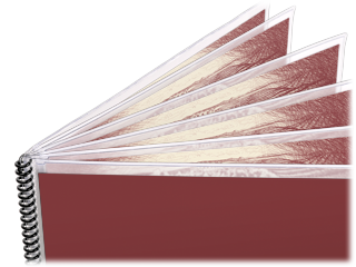 Clear Spiral Menu Covers