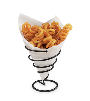 Small Black Powder Coated Fry Cone