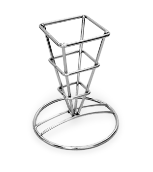 Square Stainless Steel Fry Cone