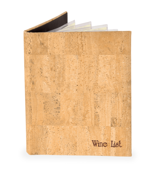 Deluxe Screw & Post  Wine List Covers<br>In Cork and Faux Cork image