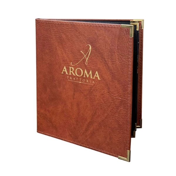 Semi-Rigid Cafe Menus<br>w/ Antimicrobial Vinyl Covers image