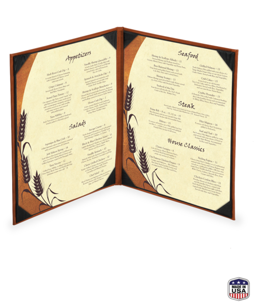 Double Bonded Leather Menu Covers