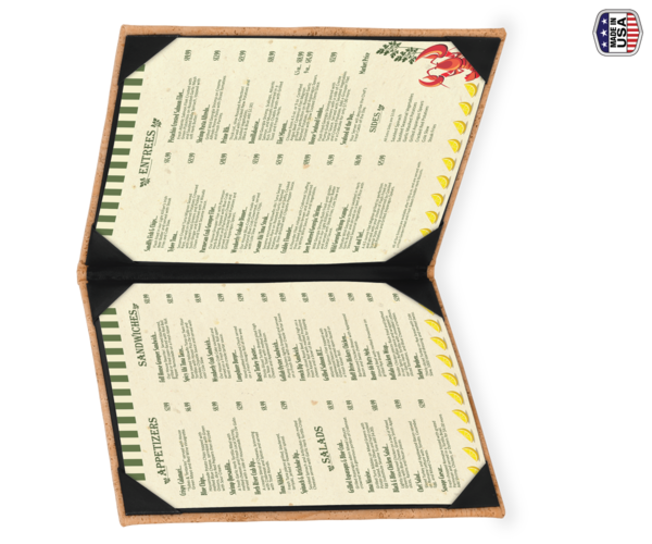 Double Cork Menu Cover