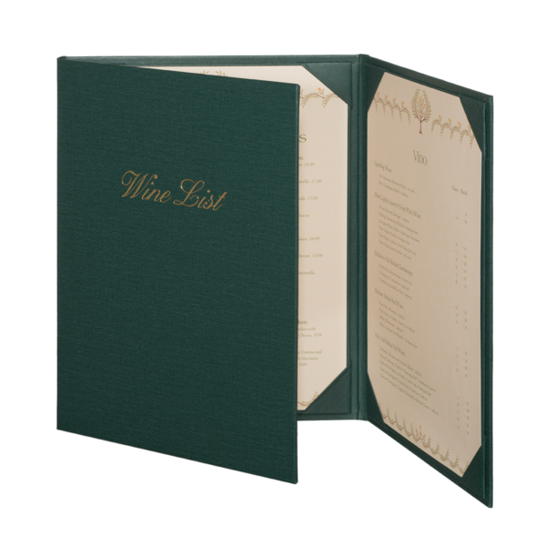 Triple Summit Linen Menu Covers