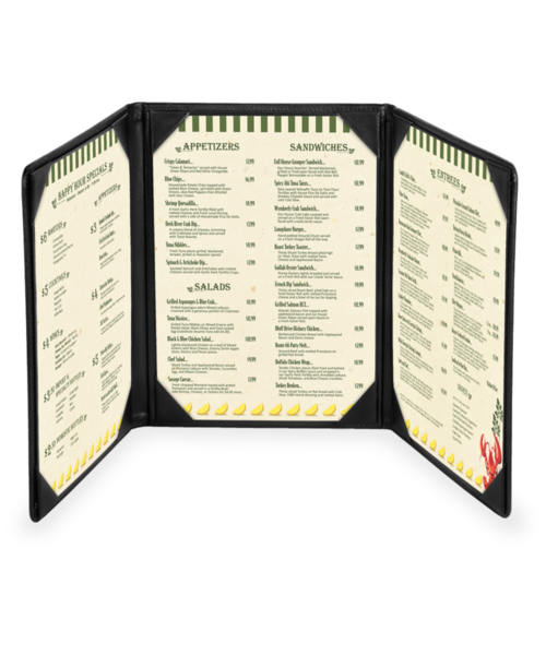 Continuous Triple Menu Covers