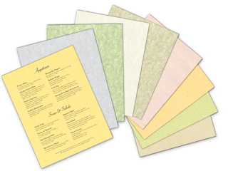 Fiber Menu paper