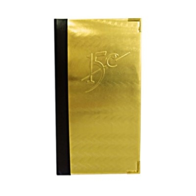 Triple Booklet Brass Menu Covers (Four View)