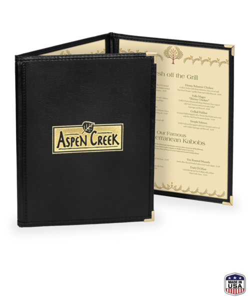 Triple Continuous Semi-Rigid Menu Covers