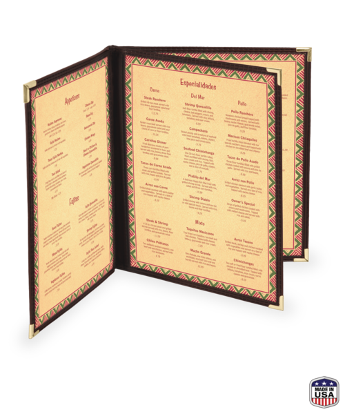 Triple Semi-Rigid Menu Covers