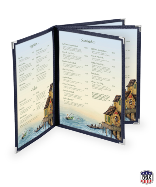 Quad Semi-Rigid Menu Covers