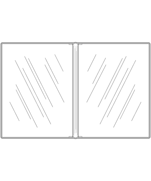 Double Crystal Clear Menu Covers
