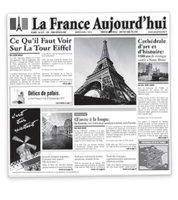Image La France Aujourd'hui Newsprinted Tissue Liners