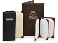 Image Leatherette Menu Covers