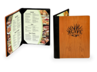 Image Custom Casebound Dining Menu Covers<br>in Dozens of Styles and Materials