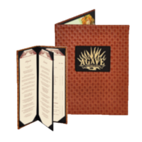 Image Faux Leather Basketweave Menu Covers