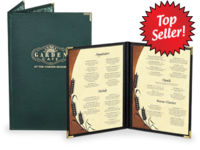 Image Dynasty Style Menu Covers<br>Rigid Casebound Covers<br>Clear Inside Pockets