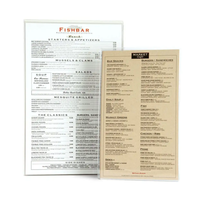 Image ***NEW***<br>Crystal Clear EXTRA RIGID Menu Covers<br>Heat-Sealed