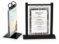 Image Flip Top Table Menu Holders