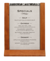 Image CLEARANCE Wooden Open Top Menu Holders <br>(New Lower Price!)