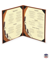 Image Double Bonded Leather Menu Covers (Two View)