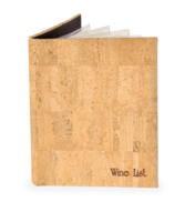 Image Genuine Cork Wine List Covers<br>Vineyard Screw and Post