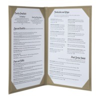 Clear Page Protectors for Casemade Menu Covers 8.5x11