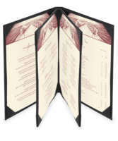 Image Quad Booklet Summit Linen Menu Covers (Six View)
