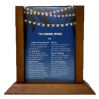 Image Wooden Open Top Menu Holders<br>Custom Made in 26 Colors!