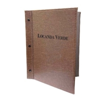Image Scrapbook Style Menu Covers in Faux Leather