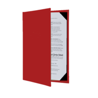 Image Red Double 8.5x14 Summit Linen Menu Covers - CLEARANCE