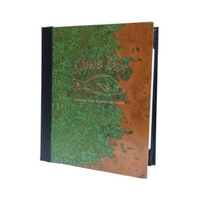Image Triple Booklet Patinaed Copper Menu Covers (Four View)