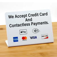Image Credit Cards/Contactless Accepted Signs