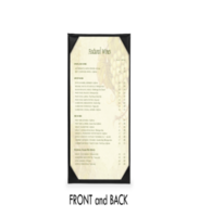 Image Double Sided Bistro Menu Holder<br>In Leatherette, Metallic or Summit Linen