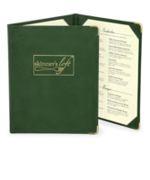 Image Triple Continuous  Antimicrobial Vinyl Menu Covers (Three View)
